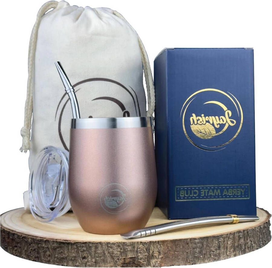 Mate kalebas set 2 Bombillas 355 ml beker roestvrij staal dubbelwandig Yerba Maté Zuid-Amerikaanse drank Yerba Mate Cup
