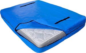 Matras opberghoes 145 cm x 208 cm Blauw De ideale bescherming van je matras tijdens opslag en vervoer