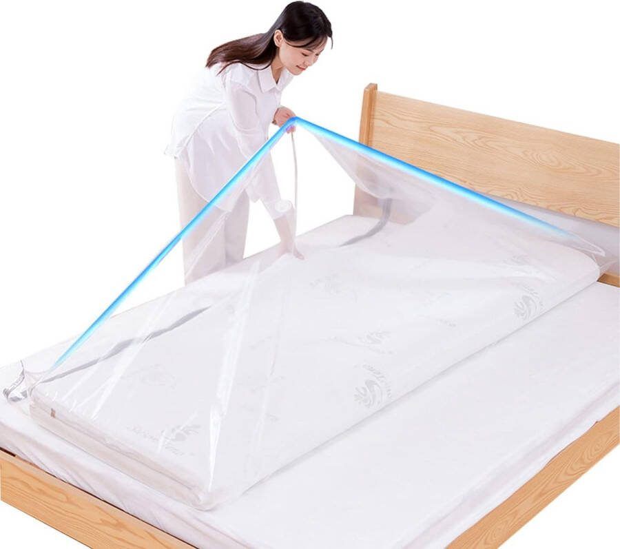 Matras Vacuüm Opbergtas Ruimtebesparende Matraszak Dubbele Rits Matrashoesbeschermer voor Verhuizen 2 Maten Optioneel (220x100cm)