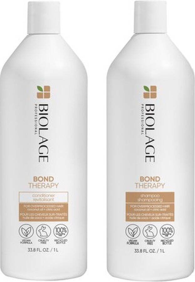 Matrix Biolage Bond Therapy Shampoo & Conditioner -Voor Haarbreuk Voordeelverpakking 2 x 1000ml