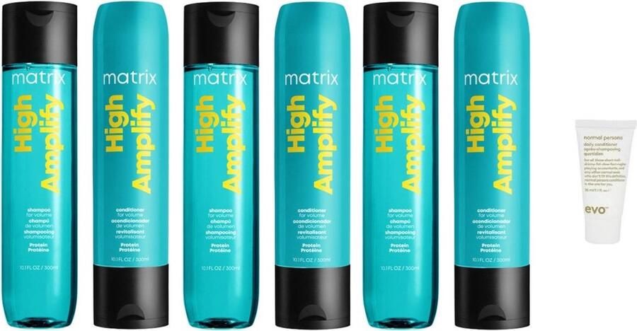 Matrix High Amplify 3x Shampoo 300ML 3 x Conditioner 300ML + WILLEKEURIG Travel Size