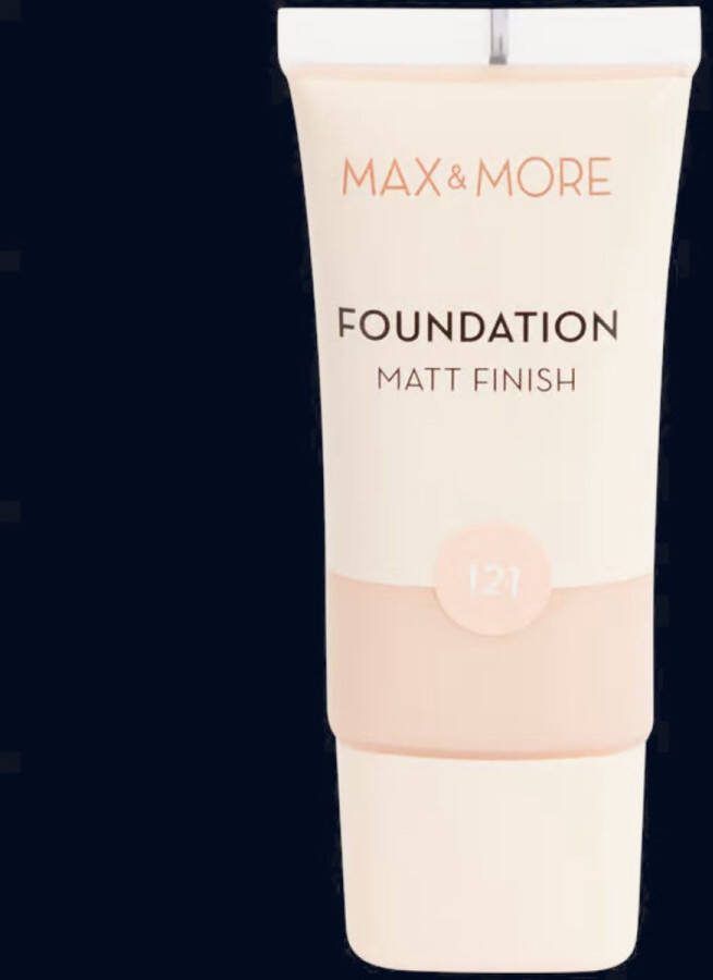 Max&more Foundation matt finish col 121 light 30ml vegan