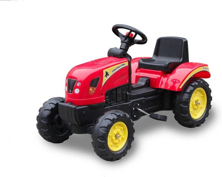 Max Kids Skelter Tractor Elin met aanhanger Rood