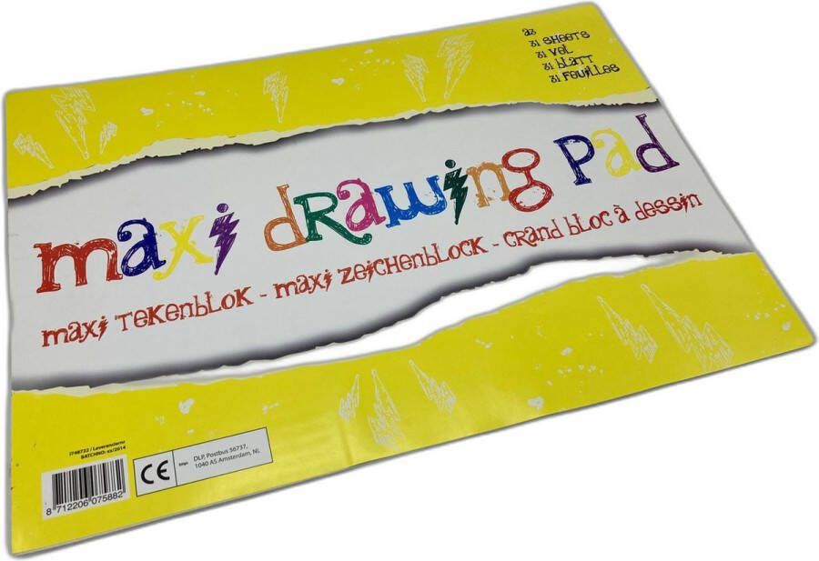 Maxi Tekenblok Schetsblok A3 formaat 160 grams papier 31 vel
