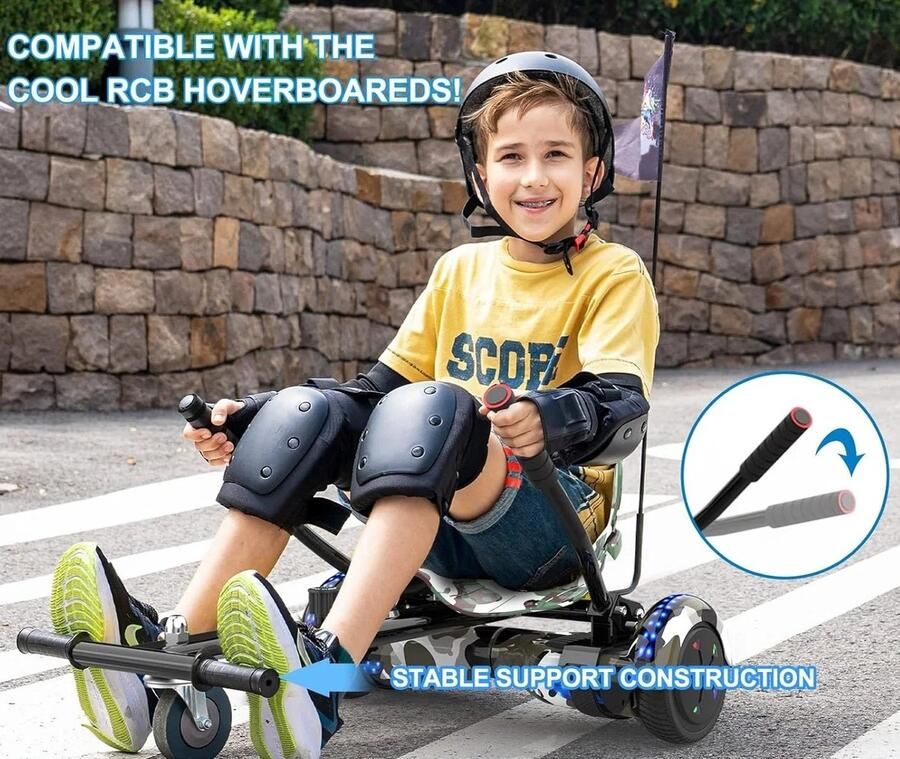 Mazeroo Hoverboard Stoel Kart Accessoire Kart Stoeltje