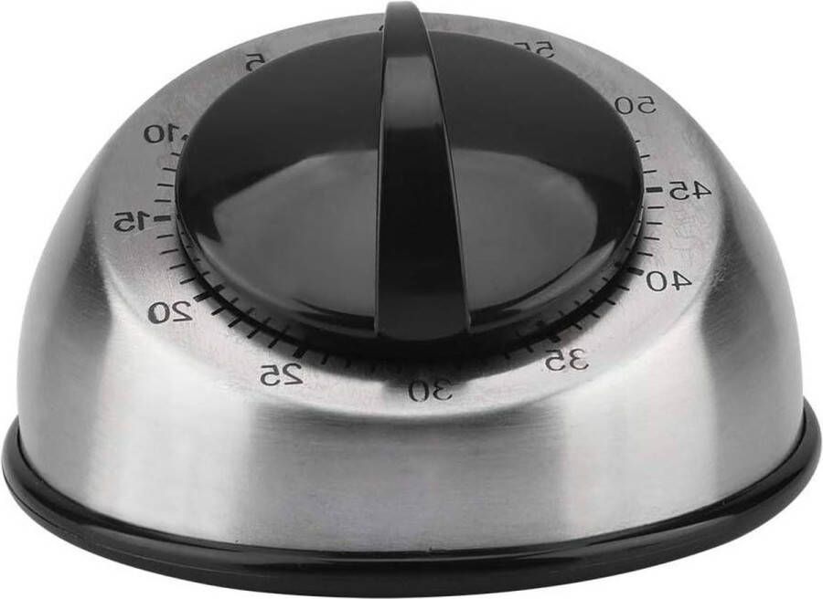 Mechanische keukentimer roestvrij staal 60 minuten tijdherinnering opwindtimer korte tijdmeter keukenwekker countdown-timer koken en studeren kookwekker digitaal