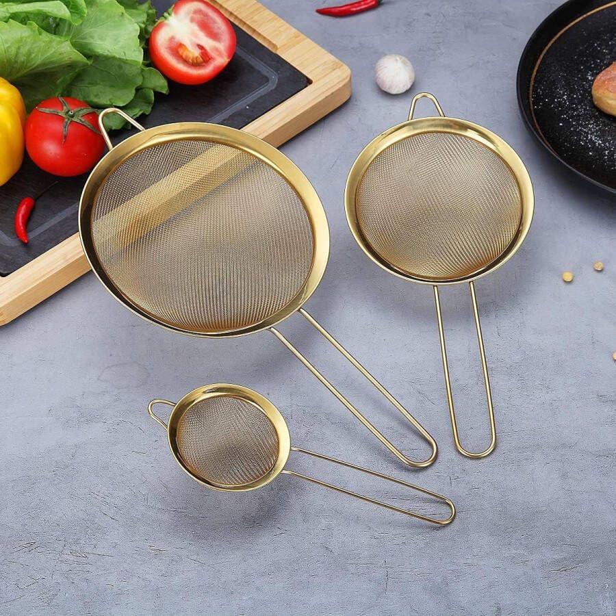 Meelzeef zeef flour sieve 3 stuks