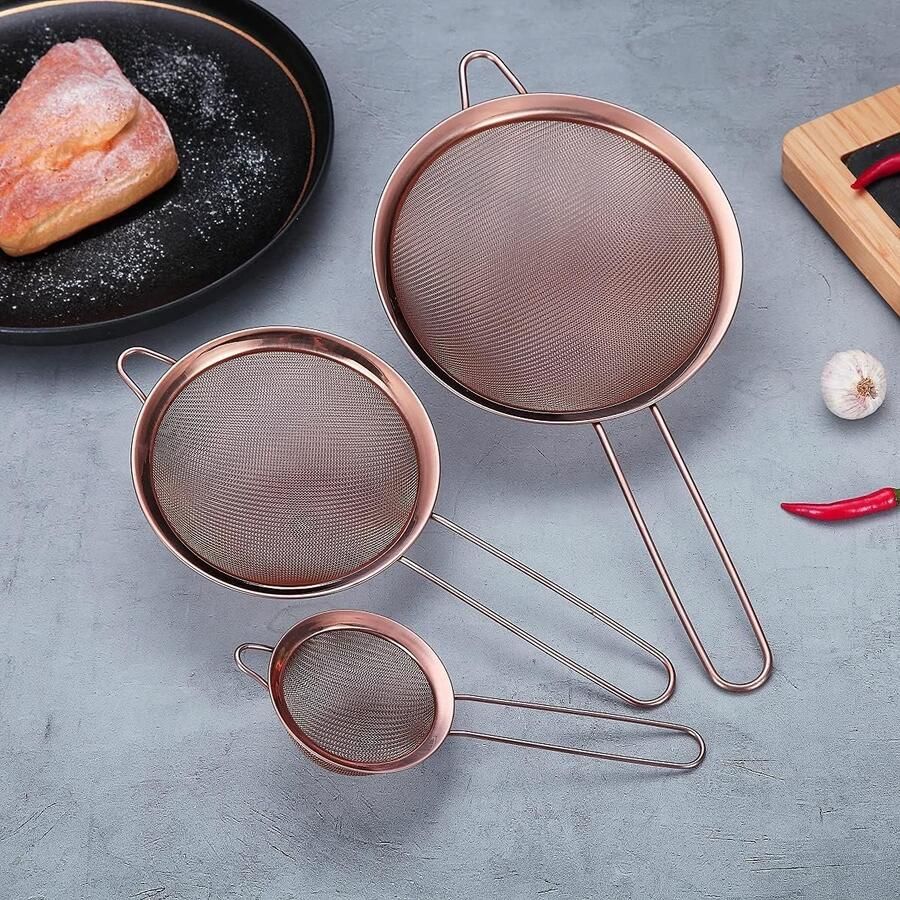 Meelzeef zeef flour sieve 3 stuks
