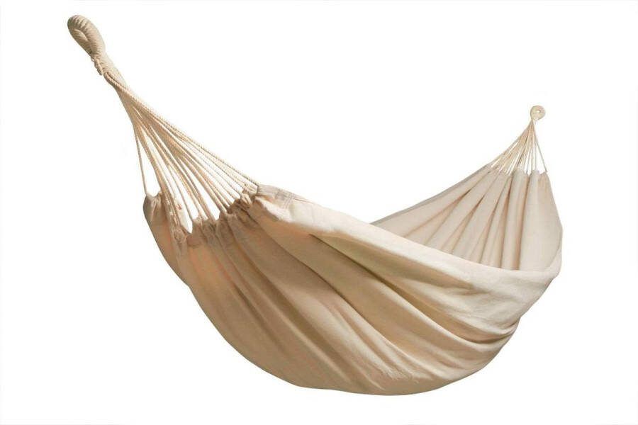 Meerpersoons hangmat 210 x 150 cm voor binnen en buiten belastbaar tot 300 kg beige verschillende kleuren en modellen comfortabel relaxen met deze hangmat