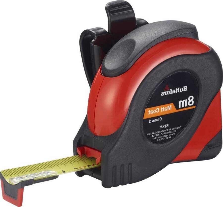 Meetlint 8m van staal incl. riemclip Robuuste & ergonomische bandmaat met snelsluiting Made in UK nauwkeurigheidsklasse 356203 Rolmaat