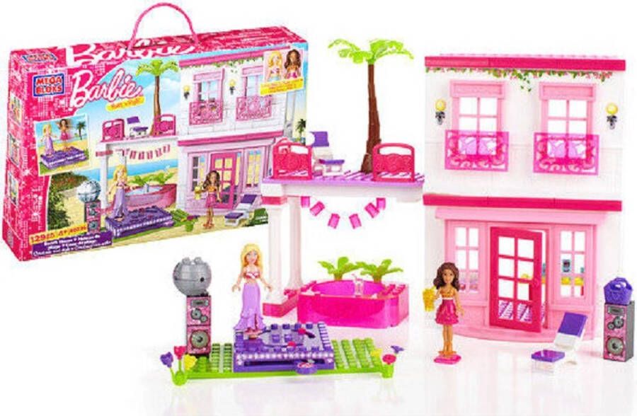 Mega Bloks Barbie Beach House roze 129 stuks Barbie Strandhuis