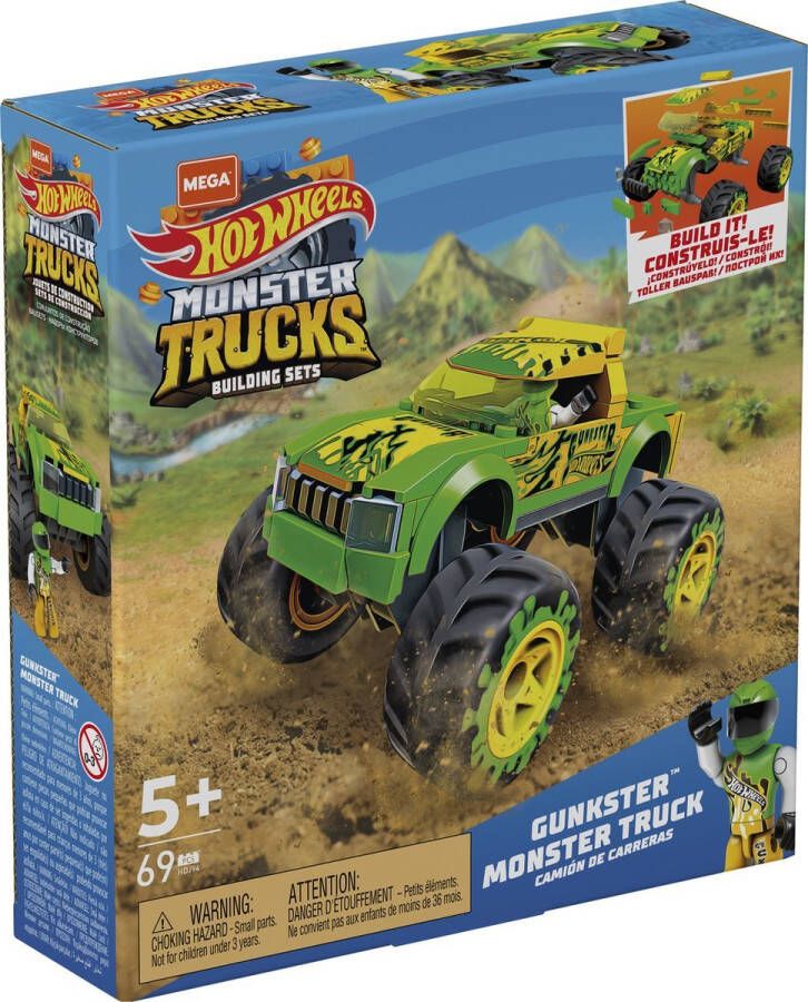 Mega Construx 4759 Hot Wheels Gunkster Monster Truck bouwset 69 bouwstenen