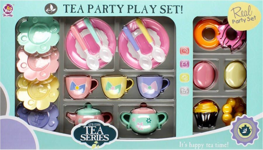 MEGA CREATIVE Een kleurrijk theeservies een set keukengerei met accessoires voor vanaf 3 jaar