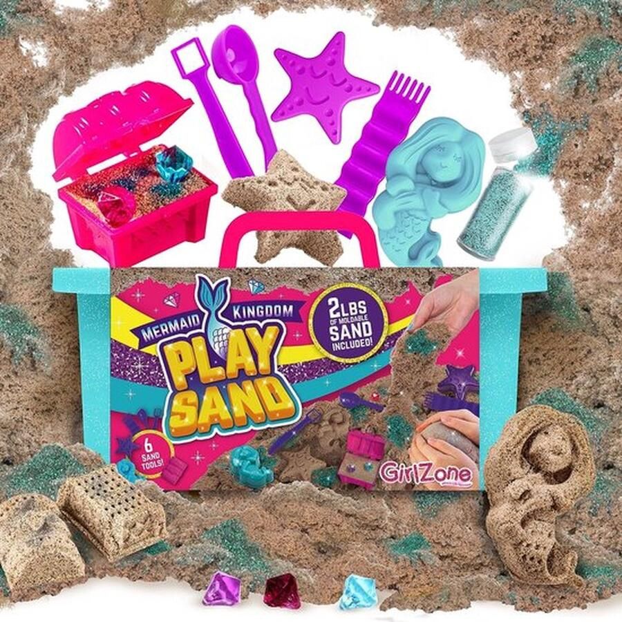Meisjes Zand Kit Zeemeermin Speelzand voor Kinderen Magisch Zand Speelset Creatief Speelgoed Verjaardagscadeau