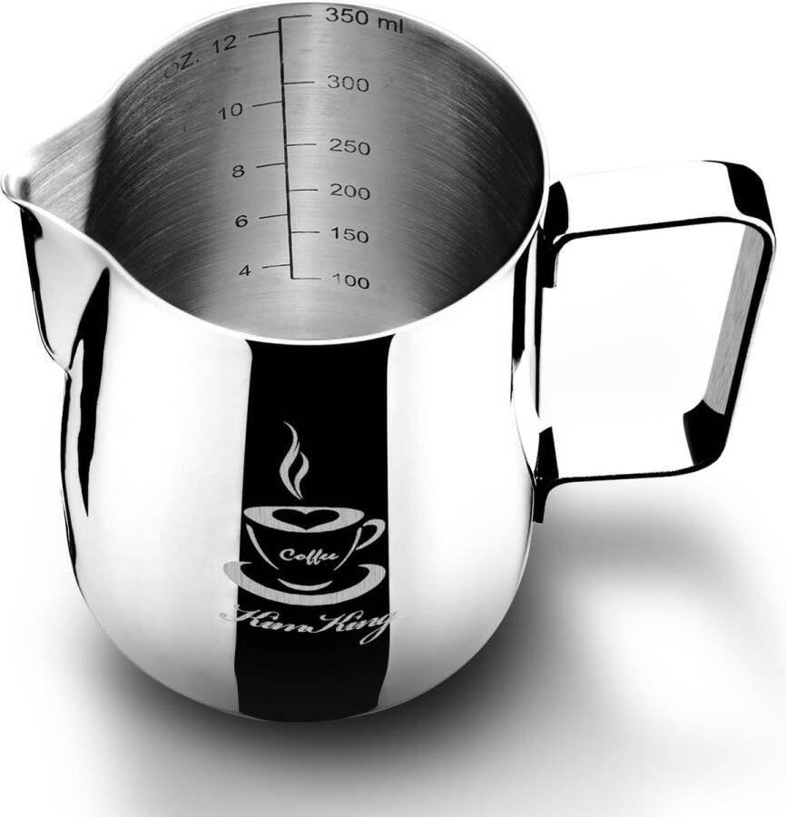 Melkkan Roestvrijstalen Melkkan Perfect voor Melkschuimer Cappuccino Melk Opkloppen Roestvrij staal 350 ml