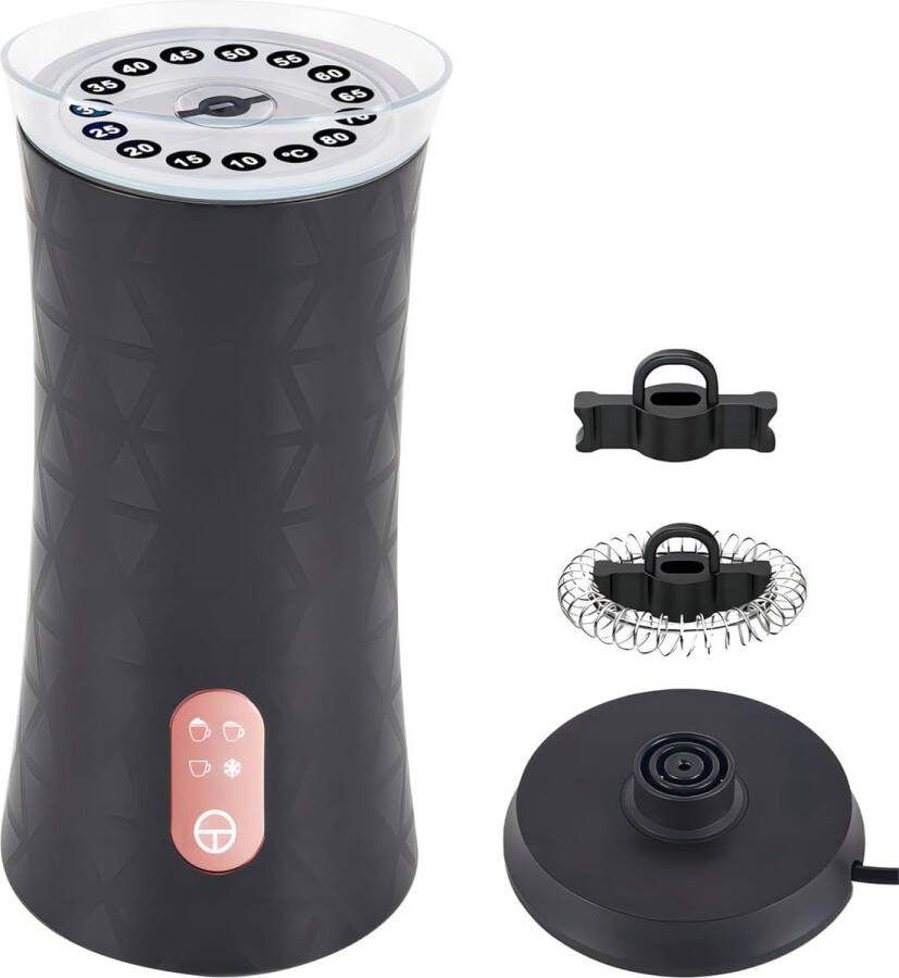 Melkopschuimer Automatische elektrische melkopschuimer 500 watt 240 ml verwarmen en opschuimen koude warme melkchocolade zwart