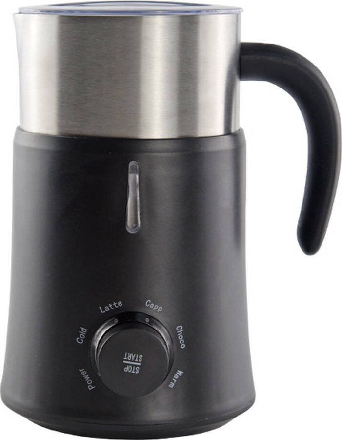 Melkopschuimer Electrisch Melkopschuimers Milk Frother Verwarmen 4-in-1 700ml -RVS- Zwart