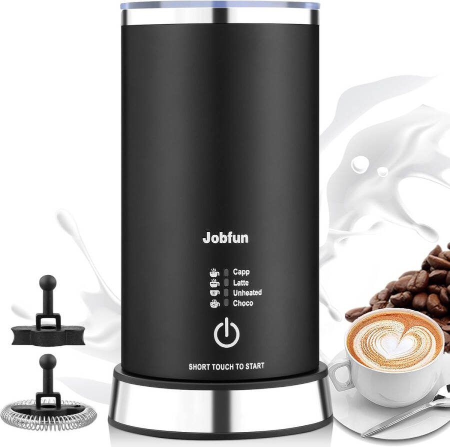 Melkopschuimer Elektrische melkopschuimer 4-in-1 melkopschuimer voor warme en koude melkschuim warme melk automatische elektrische melkopschuimer met één klik bediening voor cappuccino latte
