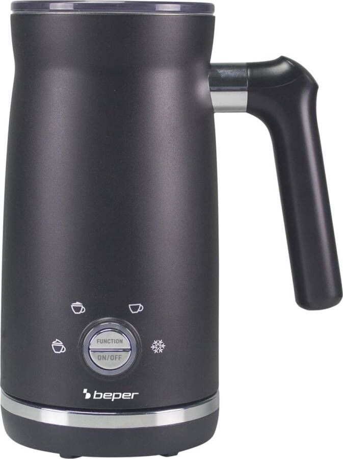 Melkopschuimer P101CAF001 Elektrische melkopschuimer met deksel 300 ml zwart 4 functies vermogen 500W
