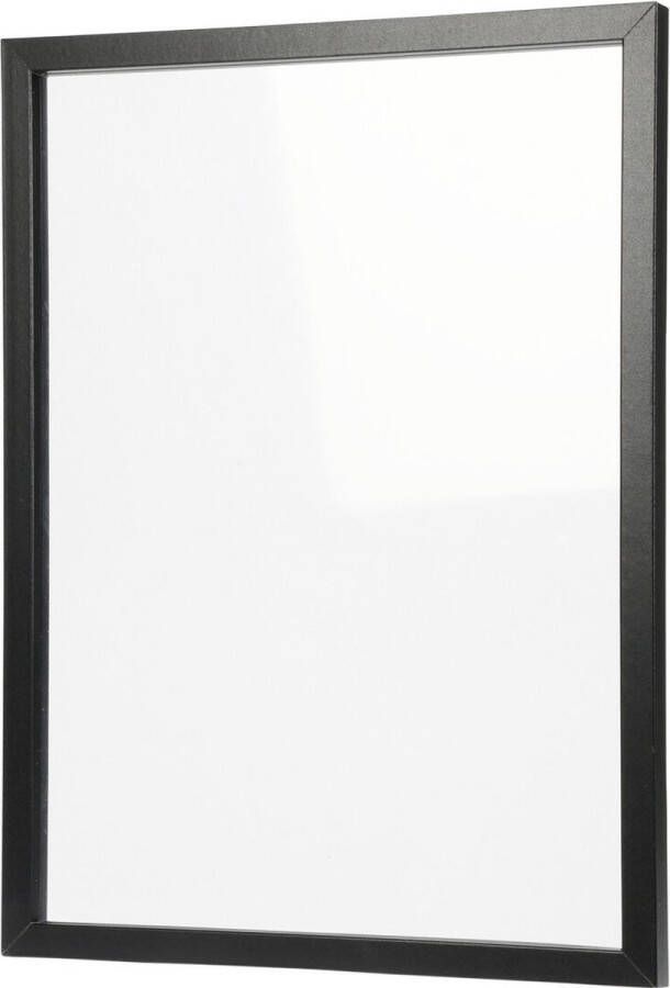 Memobord schrijfbord voor kantoor of thuis incl. 2x markers wit zwart 30 x 40 cm