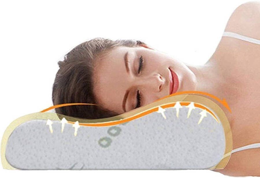 Memory Foam hoofdkussen orthopedisch neksteunkussen voor zij- en rugslapers visco-slaapkussen met bamboe overtrek ergonomisch nekkussen voor HWS