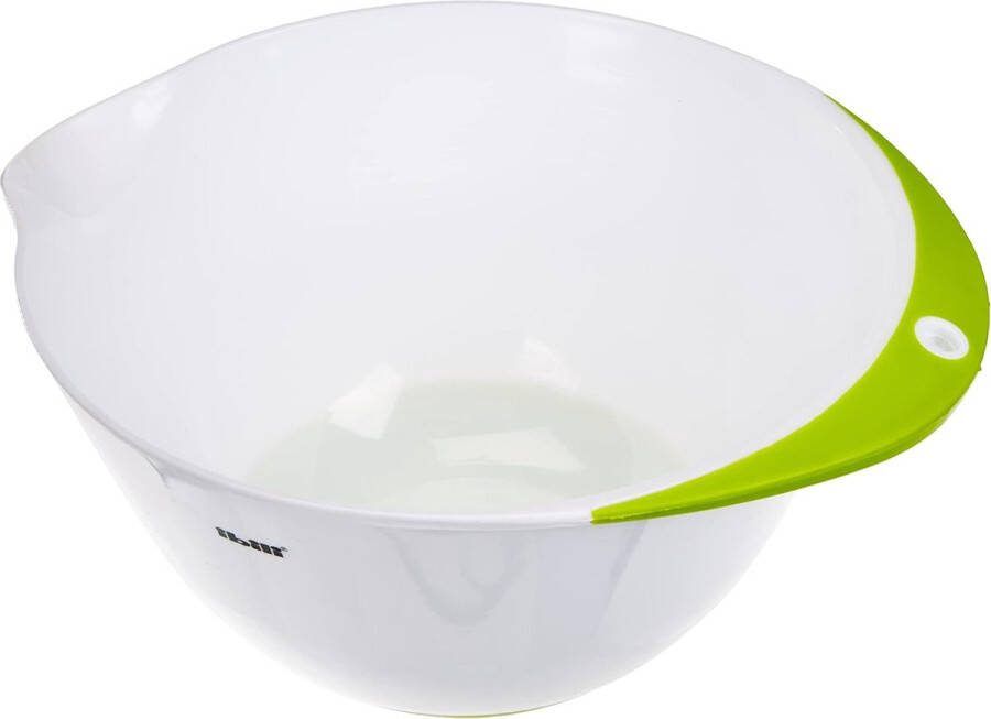 Mengkom met antislip onderlaag wit groen 24 cm