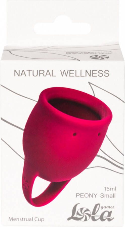 Menstruatiecup 1 stuks (15 ML) Medisch silicone tot 12 uur bescherming Maat S Natural Wellness Peony Rood