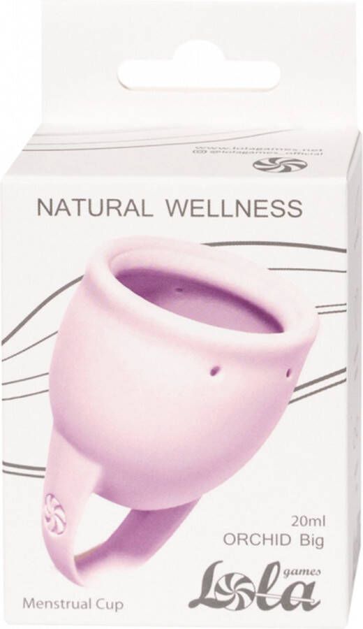 Menstruatiecup 1 stuks (20 ML) Medisch silicone tot 12 uur bescherming Maat M Natural Wellness Orchid Lavendel