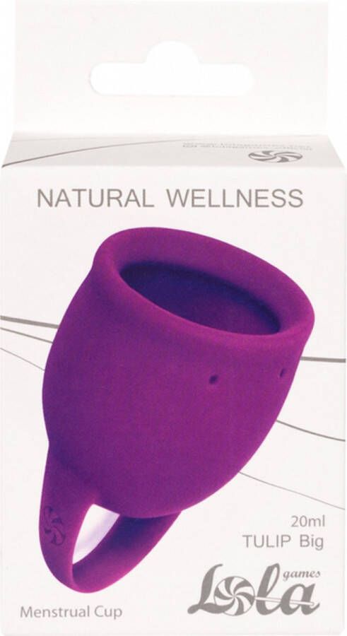 Menstruatiecup 1 stuks (20 ML) Medisch silicone tot 12 uur bescherming Maat M Natural Wellness Tulip Paars
