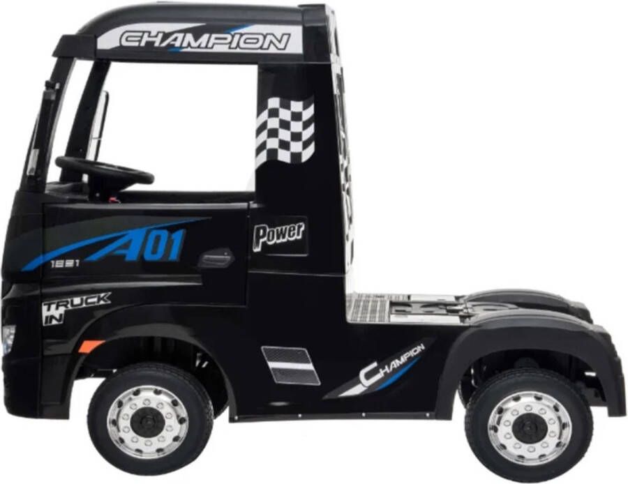 Mercedes Benz Actros zwart kinderauto kindervrachtauto vol opties widescreen en meer! | Elektrische Kinderauto | Met afstandsbediening