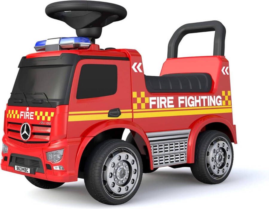 Mercedes Brandweerwagen Loopwagen Vrijloopwielen Rood Speelgoed