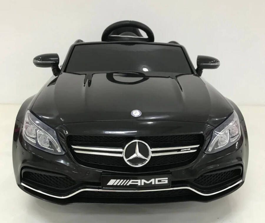 Mercedes C63 S Coupe AMG Kinderauto zwart metallic gespoten en FULL options! Elektrische Kinderauto Met afstandsbediening