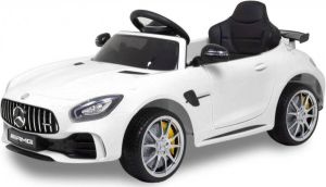 Mercedes Elektrische Kinderauto GTR AMG Wit Krachtige Accu Op Afstand Bestuurbaar Veilig Voor Kinderen