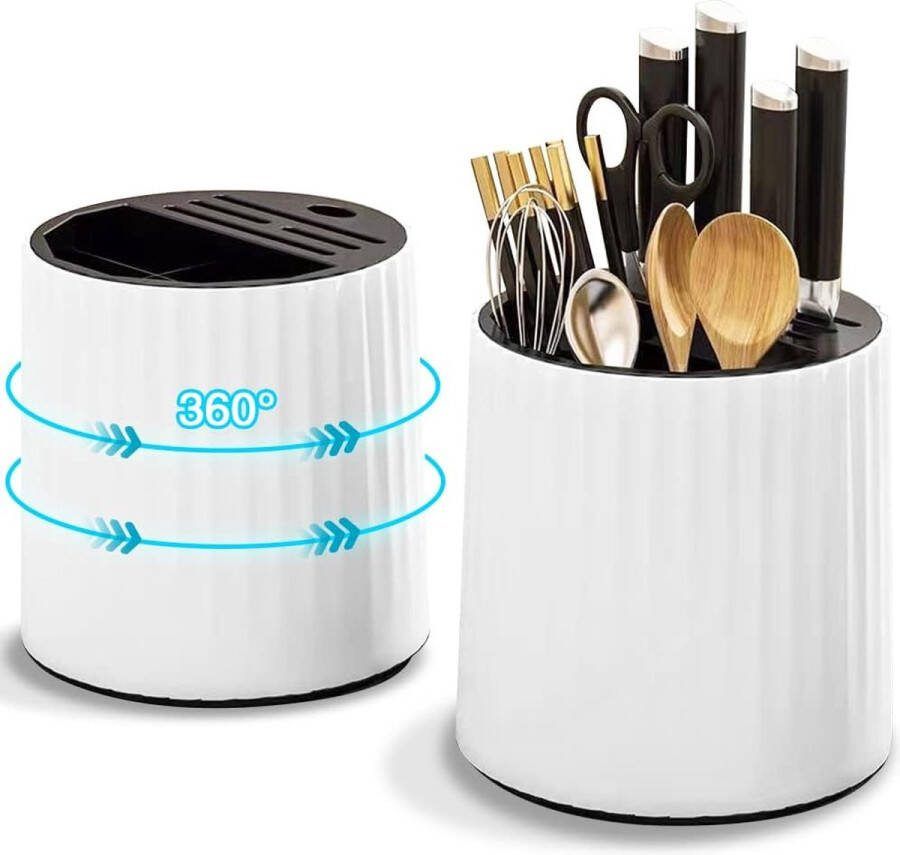 Messenblok lade 360° draaibare messenorganizer lade messenblok zonder mes messenhouder lade universeel messeninzetstuk voor laden keuken kantoor
