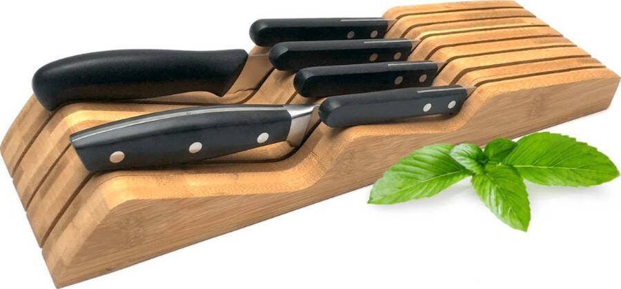 Messenblok – Messenblok Zonder Messen Messenhouder – Bamboe – 40cm x 12cm x 5cm