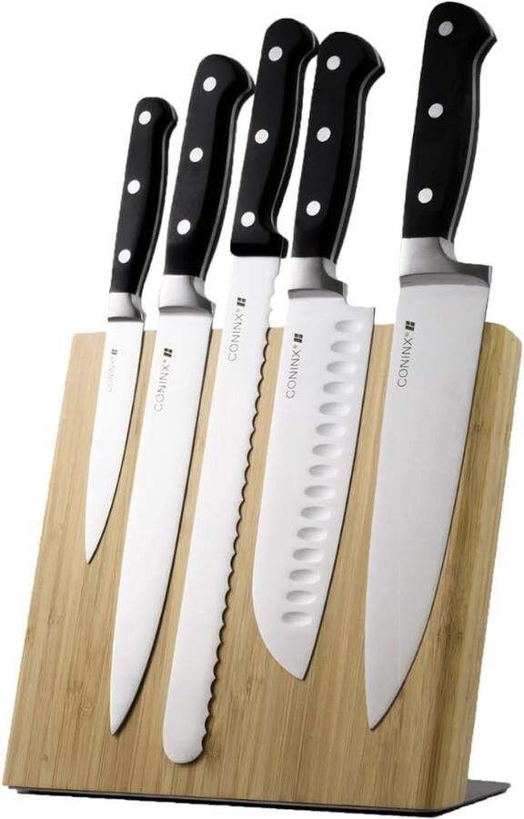 Messenblok zonder Messen Magneet Messenhouder Bamboe van Coninx Magnetische Messenhouder met sterke Magneet
