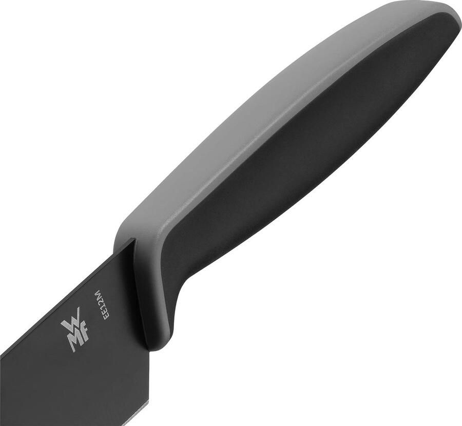 Messenset 2-delig keukenmes met beschermhoes zwart & spatel kunststof 31 cm spatel met legplank en uitsparingen pannenkoekenspatel vaatwasmachinebestendig