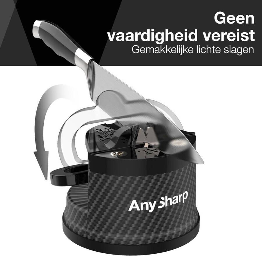 Messenslijper Handsfree Veiligheid Power Grip Zuigkracht Veilig Slijpen van Alle Keukenmessen Ideaal voor Gehard Staal & Kartel Compact Ontwerp Koolstofvezel