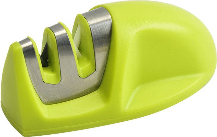 Messenslijper Messen slijper Knife sharpener Doortrekslijper Anti Slip Knife Sharpener Antislip Aanzetstaal Snel en draagbaar Huis Openlucht Groen
