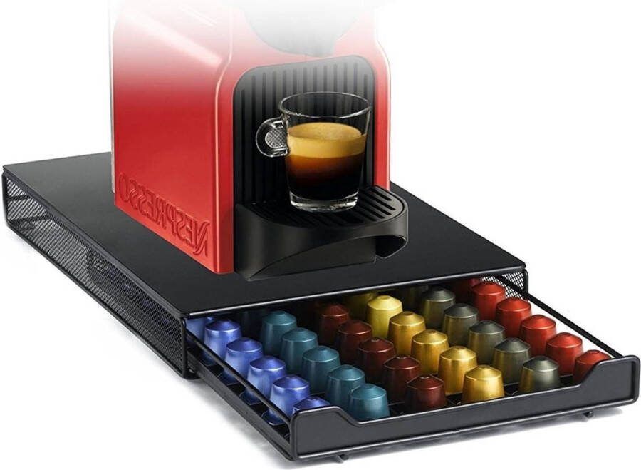 Metaal Nespresso capsule lade capaciteit 60 stuks capsulehouder nespresso