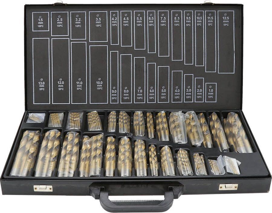 Metaalboren set Metaalboren Twistboor 1- 13mm 230 stuks gerolde boren set Stalen boren