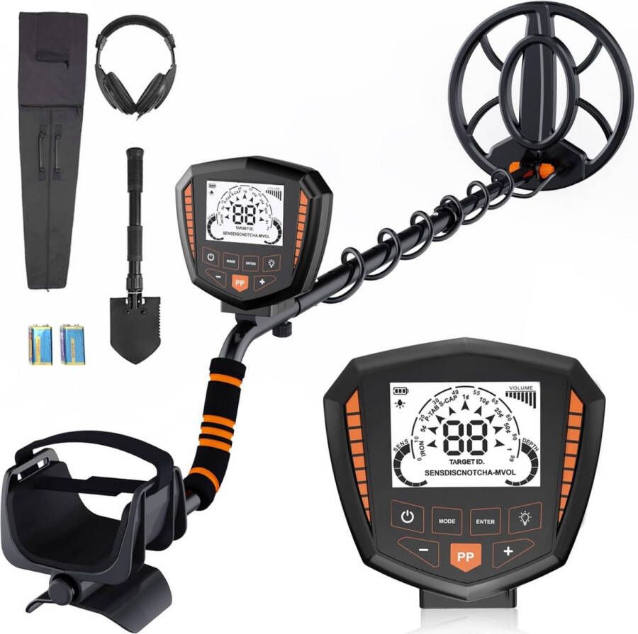 Metaaldetector voor kinderen Vestelbare hoogte Metaaldetectors Inclusief schep koptelefoon & batterijen Perfect voor het strand of het bos!