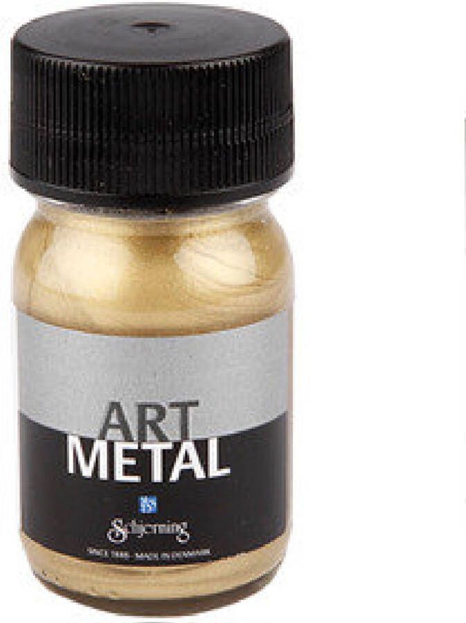 Metaalverf Metaallak Metaal Coating Licht goud Art Metal 30ml