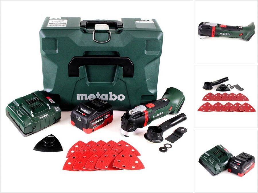 Metabo MT 18 LTX snoerloze multitool 18V ( 613021840 ) OIS Starlock-compatibel + 1x accu 5 5Ah + lader + koffer