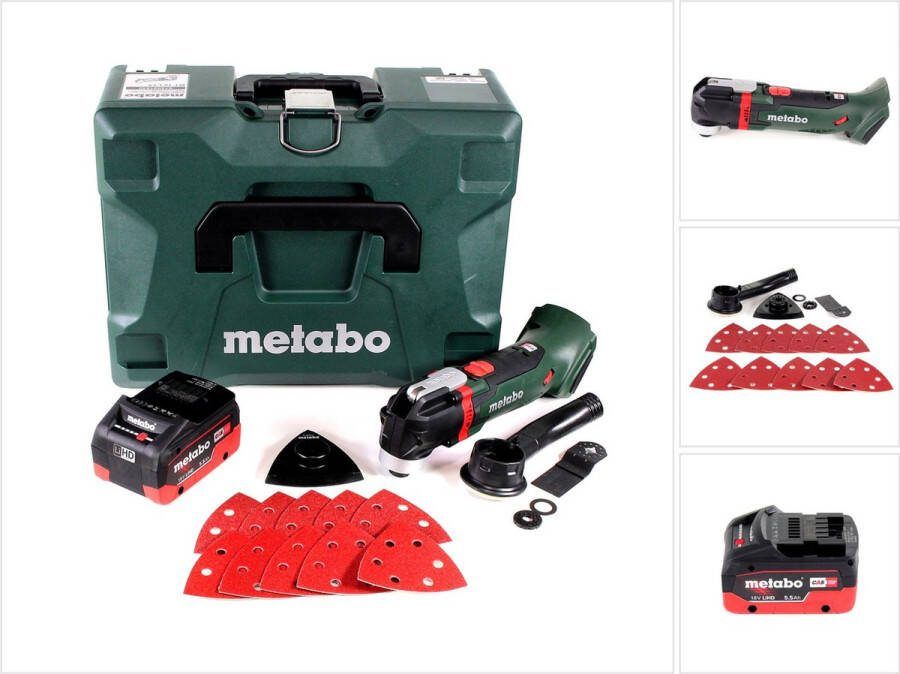Metabo MT 18 LTX snoerloze multitool 18V ( 613021840 ) OIS Starlock-compatibel + 1x oplaadbare accu 5 5Ah + koffer zonder oplader