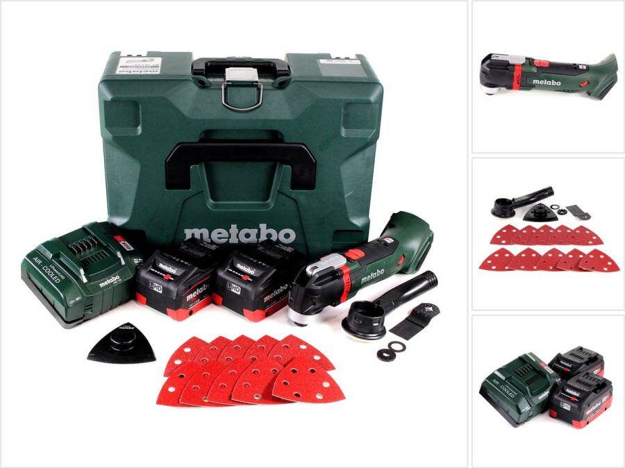 Metabo MT 18 LTX snoerloze multitool 18V ( 613021840 ) OIS Starlock-compatibel + 2x accu 5 5Ah + lader + koffer