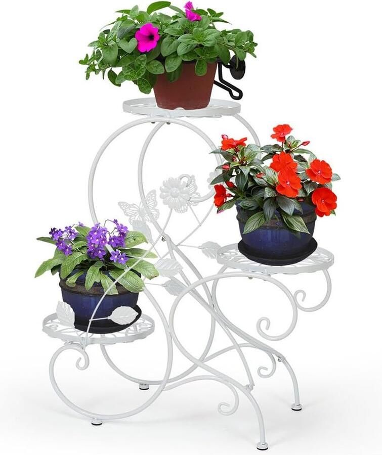 Metalen bloemen trap potten metalen planter bloemenstandaard bloementrap S-vormig