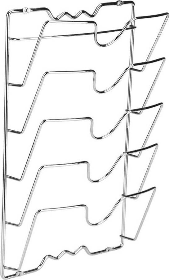 Metalen compacte pannendekselhouder wand- voor keukenkasten met deksel en pannenhouder