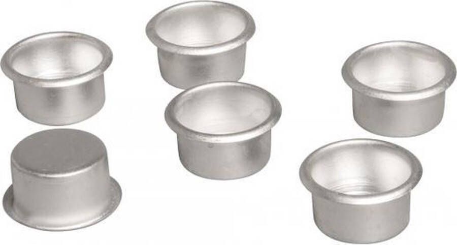 Rayher hobby materialen 6x metalen dinerskaars houders decoratie bloemstukje kerststukje