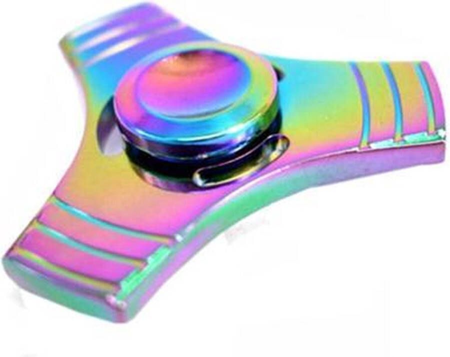 Metalen fidget spinner regenboog